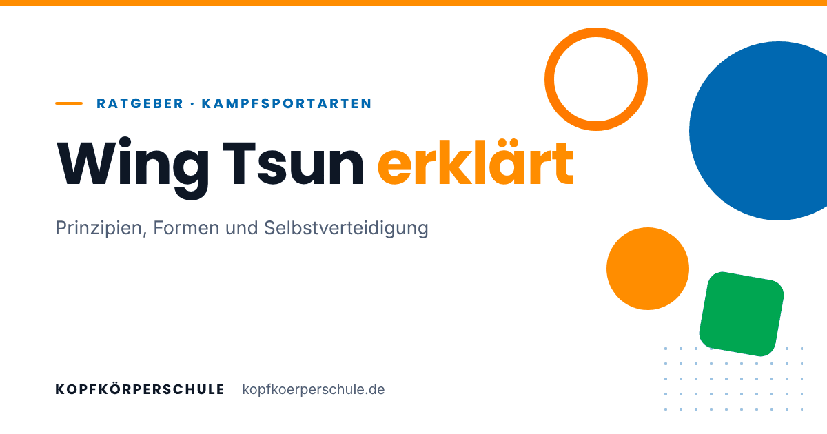 Wing Tsun erklärt: Prinzipien, Formen und Selbstverteidigung, Titelgrafik der KopfKörperSchule